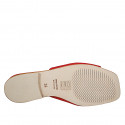 Sabo abierto para mujer hechos en gamuza color rojo y con tacón 1 - Tallas disponibles:  33, 34, 35, 42, 43, 44, 45, 46