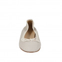 Femmes ballerines chaussures avec noeud, en daim beige et sans doublure et avec talon 1 - Pointures disponibles:  33, 34, 35, 42, 43, 44, 45, 46