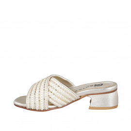 Woman's mules  with crossed... 2