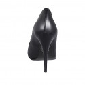 Escarpin pour femmes à bout pointu et décolleté en V, en cuir noir et talon aiguille 11 - Pointures disponibles:  32, 33, 34, 35, 42, 43, 44, 45, 46, 47