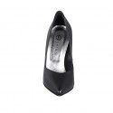 Décolleté a punta da donna con scollo a V in pelle nera e tacco a spillo 11 - Misure disponibili: 32, 33, 34, 35, 42, 43, 44, 45, 46, 47