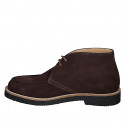 Bottine désert pour homme en daim marron foncé - Pointures disponibles:  36, 37, 38, 46, 47, 48, 49, 50, 51, 52