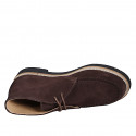 Bottine désert pour homme en daim marron foncé - Pointures disponibles:  36, 37, 38, 46, 47, 48, 49, 50, 51, 52