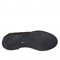 Men's casual college loafers in dark dark brown suede - Available sizes:  36, 37, 38, 46, 47, 48, 49, 50, 51, 52