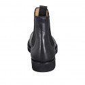 Bottines Chelsea pour femmes avec élastiques latéraux en cuir noir - Pointures disponibles:  36, 37, 38, 46, 47, 48, 49, 50, 51, 52