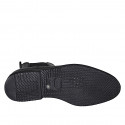 Chelsea Men's ankle-boot with side elastic bands in black leather - Available sizes:  36, 37, 38, 46, 47, 48, 49, 50, 51, 52
