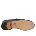 Man’s college loafers in dark brown leather - Available sizes:  37, 38, 46, 52