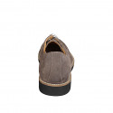 Man’s lace-up shoes in taupe suede - Available sizes:  37, 38, 46, 47, 48, 49, 51, 52