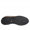 Man’s lace-up shoes in taupe suede - Available sizes:  37, 38, 46, 47, 48, 49, 51, 52