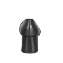 Woman's black leather round-toe pumps with a block heel and heel 6 - Available sizes:  35, 42, 43, 44, 45