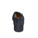 Ballerines Mary Jane pour femmes à bout carré en daim bleu, talon 3 - Pointures disponibles:  32, 33, 34, 42, 43, 44, 45, 46