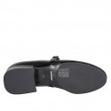 Ballerines Mary Jane pour femmes à bout rond en cuir verni noir, talon 3 - Pointures disponibles:  32, 42, 44