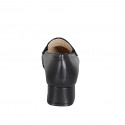Woman’s pointy loafer in black leather with a block heel 4 - Available sizes:  33, 35, 43, 44, 45, 46
