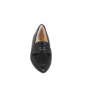 Woman’s pointy loafer in black leather with a block heel 4 - Available sizes:  33, 35, 43, 44, 45, 46
