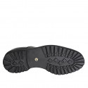 Woman’s Oxford lace-up shoes with a cap toe, black patent leather, treaded sole heel 3 - Available sizes:  35, 43, 44, 45, 46