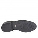 Woman’s Oxford lace-up shoes with a cap toe in black leather heel 3 - Available sizes:  33, 35, 43, 44, 45, 46