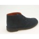 Men's sportive laced ankle shoe in blue suede - Available sizes:  36