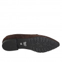 Mocassin pour femmes à bout pointu en daim marron foncé talon 1 - Pointures disponibles:  33, 34, 42, 43, 44, 45, 46