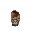 Woman's pointed-toe loafer in spotted suede heel 1 - Available sizes:  33, 34, 42, 43, 44, 45, 46