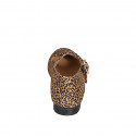 Ballerines Mary Jane pour femmes à bout rond en daim tacheté talon 1 - Pointures disponibles:  33, 34, 42, 43, 44, 45, 46