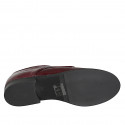 Scarpa stringata derby da donna in vernice bordeaux tacco 2 - Misure disponibili: 33, 34, 42, 43, 44, 45, 46