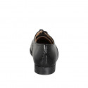 Zapatos Derby para mujer con cordones en charol negro tacòn 2 - Tallas disponibles:  33, 34, 42, 43, 44, 45, 46