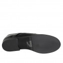 Zapatos Derby para mujer con cordones en charol negro tacòn 2 - Tallas disponibles:  33, 34, 42, 43, 44, 45, 46