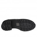 Scarpa stringata derby da donna con elastici laterali in vernice nera tacco 5 - Misure disponibili: 33, 34, 42