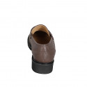 Mocassino modello college da donna in pelle marrone tacco 3 - Misure disponibili: 33, 34, 42, 43, 44, 45, 46