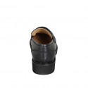 Mocassin style college pour femmes en cuir noir avec talon 3 - Pointures disponibles:  32, 33, 34, 42, 43, 44, 45, 46