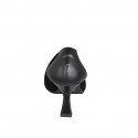 Escarpin pour femmes à bout pointu avec finitions élastiquées noires en daim et cuir noir talon 7 - Pointures disponibles:  31, 32, 33, 34, 35, 42, 43, 44, 45