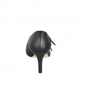 Décolleté a punta Mary Jane da donna con cinturini in pelle nera tacco 7 - Misure disponibili: 32, 33, 34, 35, 42, 43, 44, 45