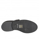 Mary Jane pour femmes à bout rond en daim et cuir verni noir avec talon 2 - Pointures disponibles:  33, 34, 42, 43, 46