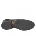 Woman's college loafer in black leather with heel 2 - Available sizes:  45