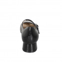 Woman's Mary Jane pump in black patent leather heel 3 - Available sizes:  32, 43, 44, 45, 46