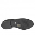Mocasines college para mujer en charol negro con tacón 2 - Tallas disponibles:  33, 34, 42, 43, 44, 45, 46