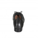 Ballerines pour femmes en cuir noir avec nœud et talon 2 - Pointures disponibles:  33, 34, 42, 43, 44, 45