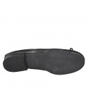 Ballerina da donna in pelle nera con fiocco e puntale tacco 2 - Misure disponibili: 33, 34, 42, 43, 44, 45
