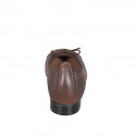 Ballerines pour femmes en cuir marron foncé avec nœud et talon 2 - Pointures disponibles:  33, 42, 43, 44, 45, 46