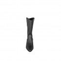 Botas texanas de mujer en piel negra con cremallera y tacón 6 - Tallas disponibles:  33, 34, 35, 42, 43, 44, 45, 46