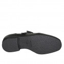 Escarpins Mary Jane pour femmes avec bride en T en cuir noir et talon 3 - Pointures disponibles:  32, 33, 34, 42, 43, 44, 45