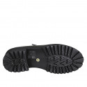 Woman’s black distressed leather Mary Jane pumps heel 5 - Available sizes:  32, 33, 34, 42, 43, 44, 45, 46