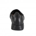 Woman’s black leather pointed-toe loafers heel 2 - Available sizes:  32, 33, 34, 42, 43, 44, 45, 46