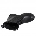 Woman’s black leather lace-up ankle boots with zip heel 5 - Available sizes:  32, 33, 34, 35, 42, 43, 44, 45, 46