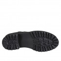 Bottines Chelsea pour femmes en cuir noir avec détail façon bout fleuri talon 5 - Pointures disponibles:  32, 33, 42, 43, 44, 45
