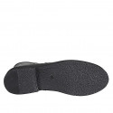 Botines para mujer en piel negra con cremallera y tacón 3 - Tallas disponibles:  32, 44, 46