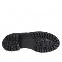 Woman’s black leather loafers with studs heel 5 - Available sizes:  32, 33, 34, 42, 43, 44, 45, 46