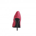Woman’s maroon suede round-toe pumps with platform and stiletto heel 11 - Available sizes:  31, 32, 33, 34, 35, 42, 43, 44, 46, 47