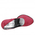 Woman’s maroon suede round-toe pumps with platform and stiletto heel 11 - Available sizes:  31, 32, 33, 34, 35, 42, 43, 44, 46, 47