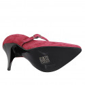 Décolletè da donna con cinturino in camoscio bordeaux e tacco a spillo 11 - Misure disponibili: 31, 32, 33, 34, 35, 42, 43, 44, 45, 46, 47